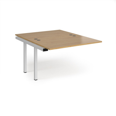 Connex add on units back to back 1200mm x 1600mm - white frame and oak top