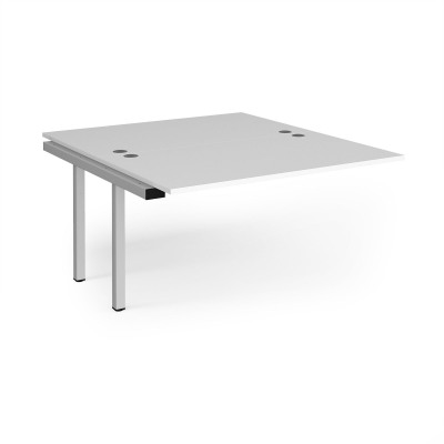 Connex add on units back to back 1400mm x 1600mm - silver frame and white top