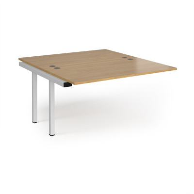 Connex add on units back to back 1400mm x 1600mm - white frame and oak top