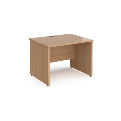 Contract 25 straight desk with panel leg 1000mm x 800mm - beech