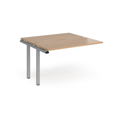 Adapt II add on units back to back 1200mm x 1200mm - silver frame and beech top
