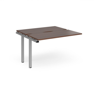 Adapt II add on units back to back 1200mm x 1200mm - silver frame and walnut top