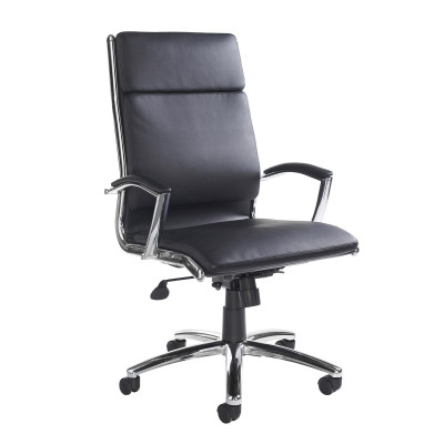 Florence high back executive chair - black faux leather