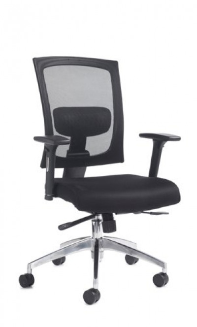 Gemini 300 Fabric Mesh Chair With Adjustable Arms And No Headrest