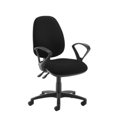 Jota High Back Operator Chair With Fixed Arms Charcoal