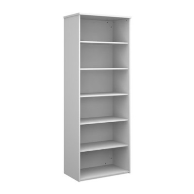 5 Shelf Bookcase 2140H/800W/470D 25mm Top White