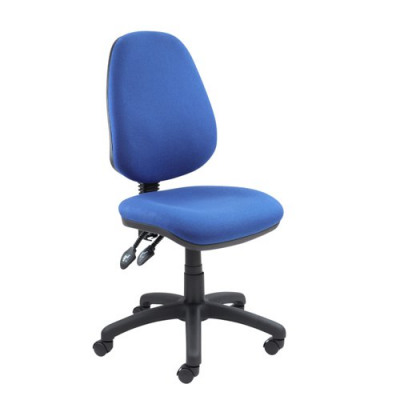 Vantage Fabric 2 Lever Operator Chair Gas Height Adjustment No Arms Blue