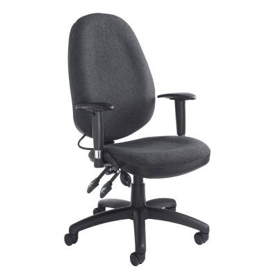 Sofia Ergonomic Operator Chair Lumbar Task Chair - Charcoal