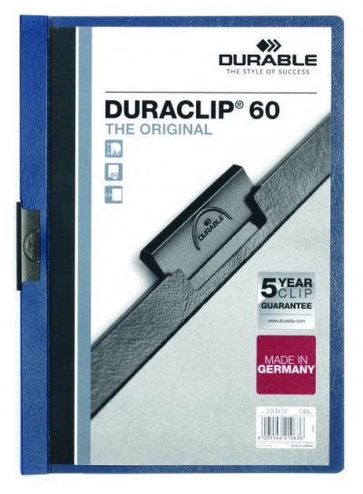 Durable Duraclip A4 Folder 6mm Dark Blue Pack 25