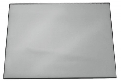 Durable Desk Mat with Transparent Overlay 65x52cm Grey