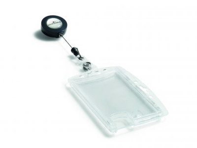Durable Dual Security Pass Holder Clear Pack 25
