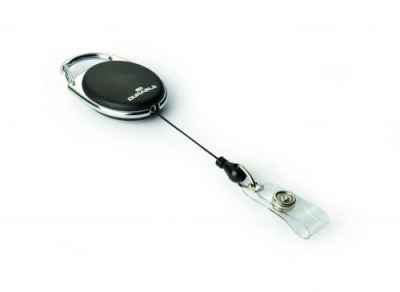 Durable Badge Reel Style Snap Hook Fastener Black Pack 10