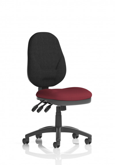 Eclipse XL Lever Task Operator Chair Bespoke Colour Seat Maroon