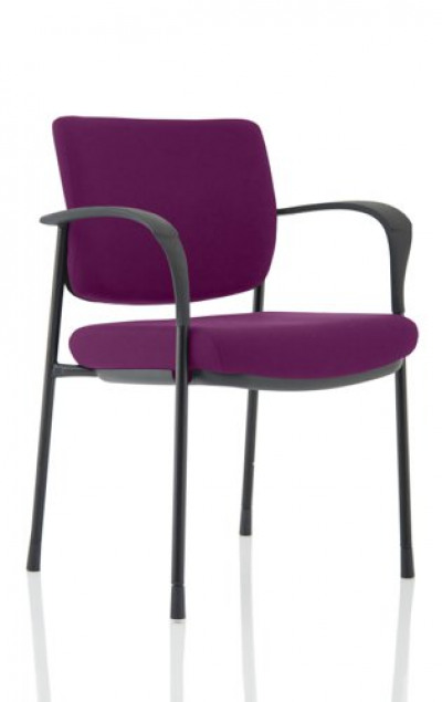 Brunswick Deluxe Black Frame Bespoke Colour Back And Seat Tansy Purple With Arms