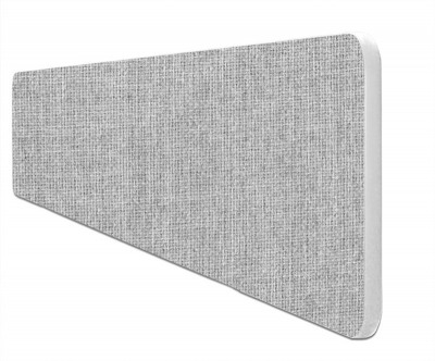 Impulse Plus Oblong 400/1500 Desktop Screen Rounded Corners Light Grey Fabric Light Grey Edges