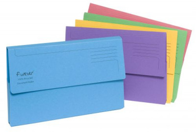 Exacompta Guildhall Forever  Document Wallet Manilla Foolscap Assorted (Pack of 25) 211/5000