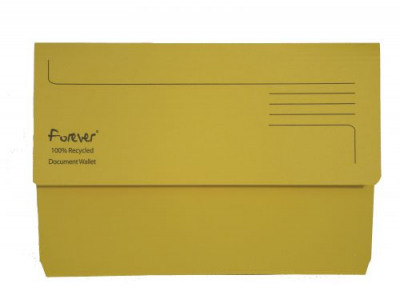 Guildhall Bright Manilla Wallet 300gsm Recycled Foolscap Yellow