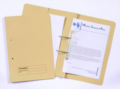 Guildhall Heavyweight Foolscap Transfer Pocket Spiral File Yellow