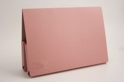 Guildhall Double Pocket Legal Wallet Foolscap Pink