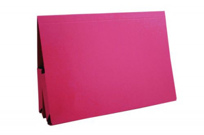 Guildhall Double Pocket Legal Wallet Foolscap Red