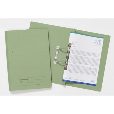 Guildhall Transfer Spring Files 300gsm 38mm Foolscap Green