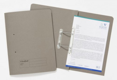 Guildhall Transfer Spring Files 300gsm 38mm Foolscap Grey