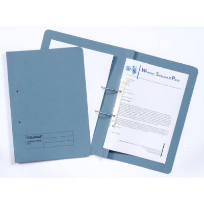 Guildhall Transfer Spring Files 315gsm Capacity 38mm Foolscap Blue