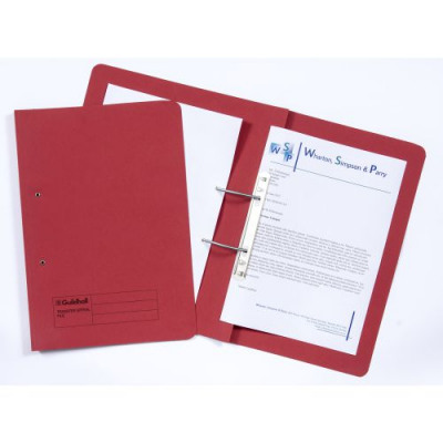 Guildhall Transfer Spring Files 315gsm Capacity 38mm Foolscap Red
