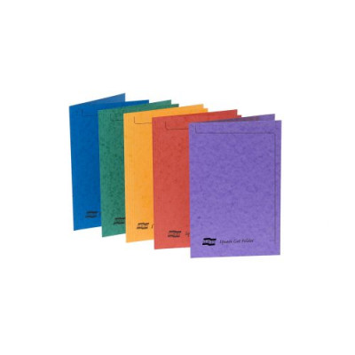 Europa Square Cut Folder Foolscap Assorted Colours Pack 50