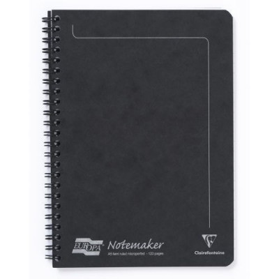 Europa Notemaker Sidebound Notebook A5 Black