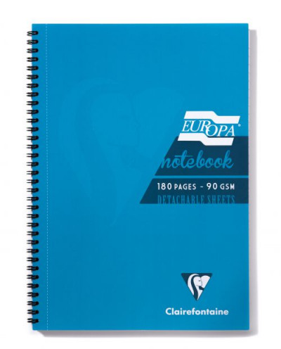 Europa Notebook A4 180 Pages 90gsm Turquoise