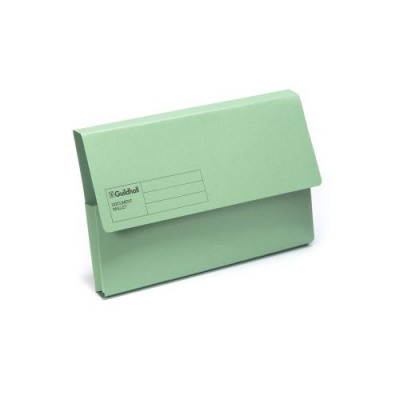 Guildhall Foolscap Document Wallet Green