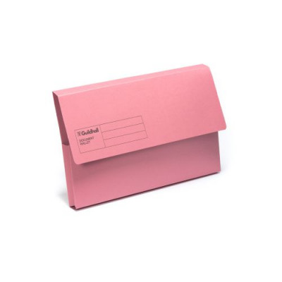 Guildhall Foolscap Document Wallet Pink