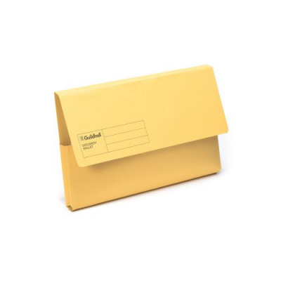 Guildhall Foolscap Document Wallet Yellow