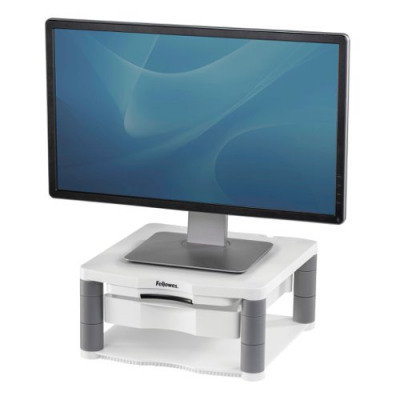 Fellowes Monitor Riser Plus Monitor Stand With Storage Drawer & Copy Holder