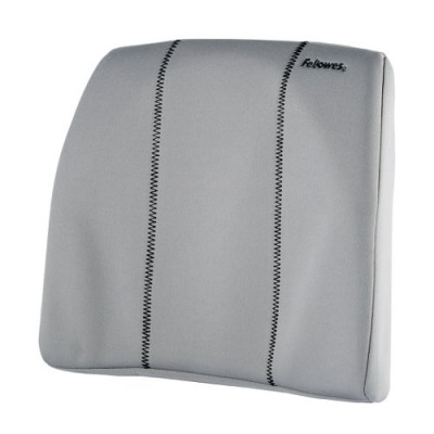 Fellowes Slimline Back Support Soft-touch Fabric with Adjustable Strap Black