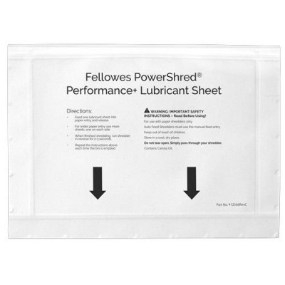 Fellowes Powershred Lubricant Sheets