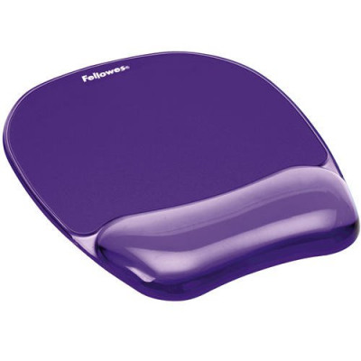Fellowes Crystal Mouse Pad & Wrist Rest Purple