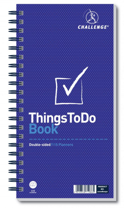 Challenge Planning Book Things to do Today Wirebound Perforated 115pp 280x141mm