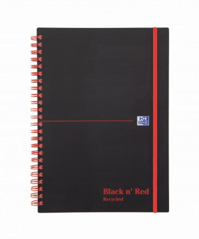 Black n Red Recycled Notebook A5 Polypropylene