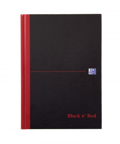 Black n Red Manuscript Book A5 Feint And Single Cash