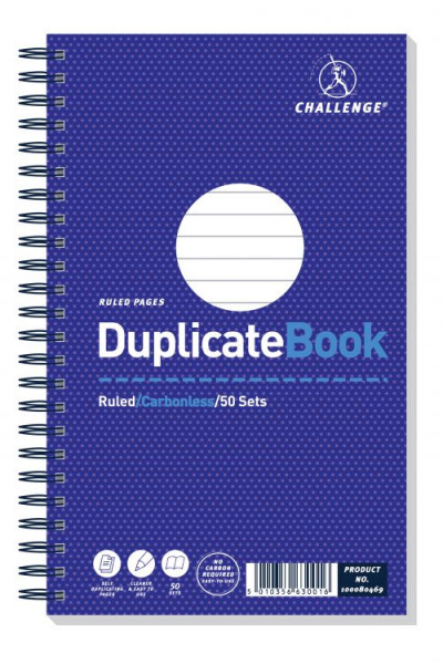 Challenge Duplicate Ruled Carbonless Book 216x130mm