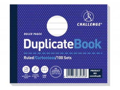Challenge Duplicate Ruled Book 105x130mm