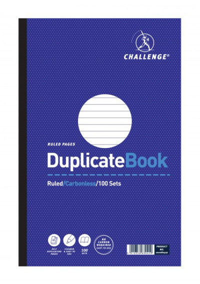 Challenge Duplicate Book A4 100 Leaf Feint