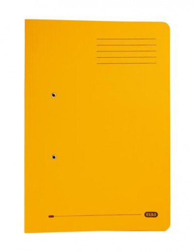 Elba Stratford Transfer Spring File With Pocket Recycled 315gsm 32mm Foolscap Yellow