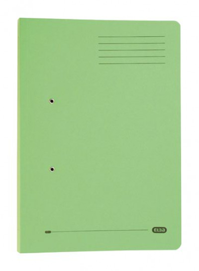 Elba Spirosort Transfer Spring File With Pocket Recycled 315gsm 35mm Foolscap Green