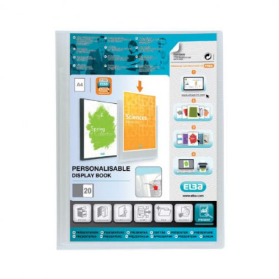 Elba Polyvision 20 Pocket Display Book Clear 3 for 2