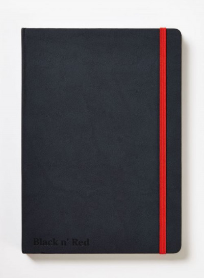 Black By Black n Red Casebound Black Hard Cover Business Journal Ruled With Numbered Pages 144P A5