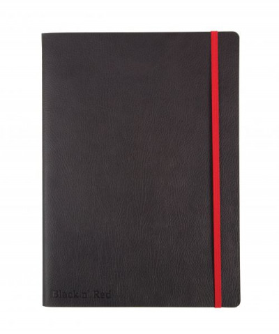 Black By Black n Red Casebound Black Soft Cover Business Journal Ruled With Numbered Pages 144P B5
