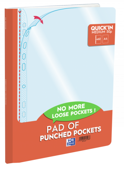 Elba A4 Punched Pocket Pad 60 Pockets